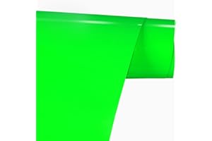 FORBELL Plotterfolie Textil, 30.5cm×3m Textil Bügeltransferfolie (Neon grün)