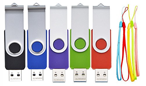 32GB Memorias USB 5 Piezas PenDrives - Giratoria Pen Drive 32 GB Unidad Flash USB 2.0 - Almacenamiento de Datos Externo by FEBNISCTE