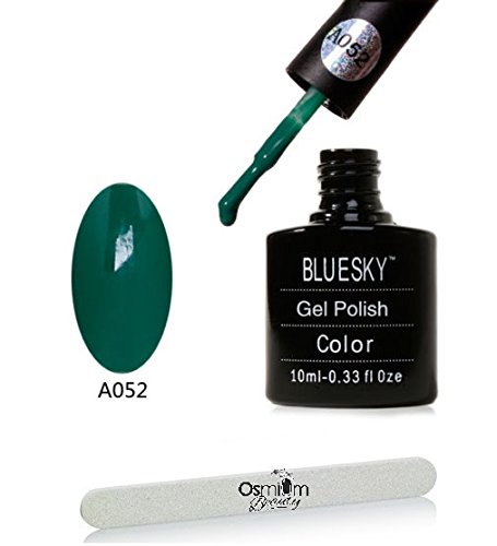 Bluesky UV/LED Gel Nail Polish - Deep Jade A52 With Free Nail File