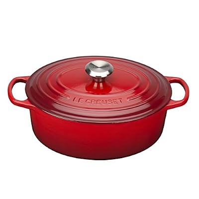 Le Creuset - 21178350602430 - Cocotte Ovale Fonte Cerise 35 cm