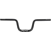VBESTLIFE Bike Riser Handlebar, Dia 25.4mm Aluminum Alloy Bike Swallow Shaped Handlebar Fits for Brompton Folding Bike Black(