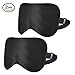Produktbild ykooe Seide Schlafmasken Damen Sleep Masks Blackout Augenmaske Augenbinde mit Verstellbarem Gummiband für Frauen und Herren Weihnachtsgeschenk und Karneval Kostüme 2er Set - Schwarz