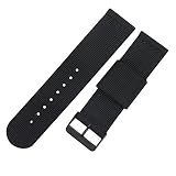 18mm schwarz Deluxe-Armbanduhr Band Armband NATO Stil robust weiches Nylon Premium Männer beiläufiger Sport