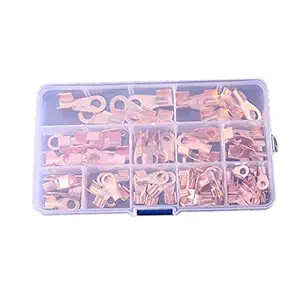 MHT 90pcs Copper Car Battery Cable Connector Terminal Open Lugs Wire Terminals