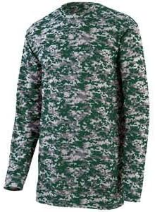 Augusta Sportswear MEN'S DIGI CAMO WICKING LONG SLEEVE T-SHIRT M Dark Green Digi (US)