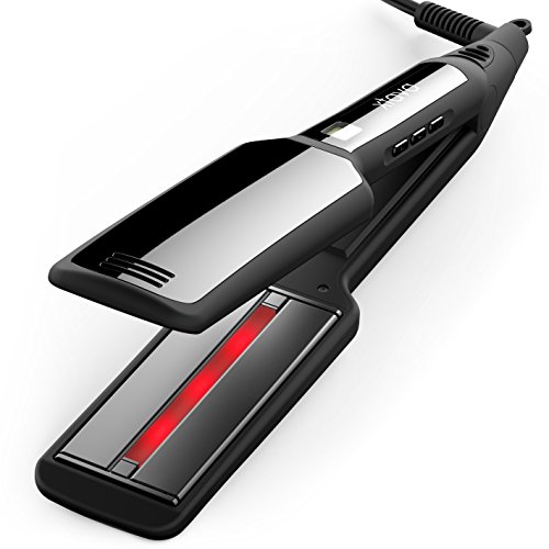 xtava Pro-Satin Infrared Straightener - Professional Flat Iron with Tourmaline Ceramic Plates - Achieve Salon-Worthy Shine with Advanced Infrared Heat Technology