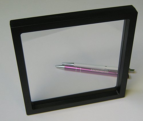 3 Stück Kronenberg24 3D Schweberahmen Objektrahmen schwarz 180x180x20mm für Kleinteile