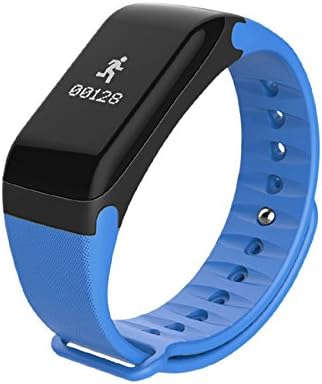 Meiyu F1 Smart Unisex Watches Blood Monitor Heart Pressure Monitor Calories Step Monitor Meter Blue