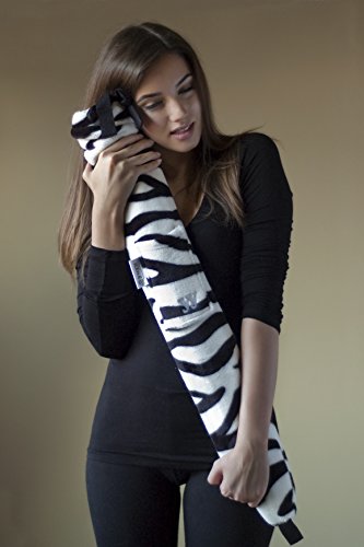 Yuyu, Fleece Hot Water Bottle, Zebra Print, Black&White
