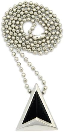 Celebrity Style Get Lucky Silver Tone Triangle Pendant 68.58cm Ball Chain Necklace XSP402R