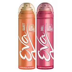 Eva Sweet and Doll Perfumed Deodrant Skinfriendly Body Spray For Woman 150ml (Pack of 2)