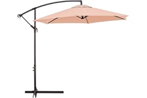 LOLAHOME Lola Home Parasol excéntrico de Aluminio con ventilación para jardín de 270 cm