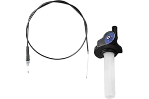 Junhui Manopola Dell'acceleratore Nero con Cavo, Manubrio dell'Acceleratore a Torsione in Alluminio da 7/8 Pollici Kit per 50-250 CC ATV, Quad Pit Dirt Bike
