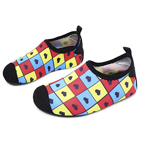 L-RUN Kids Swim Water Shoes Barefoot Aqua Socks Shoes for Beach Pool Surfing Yoga