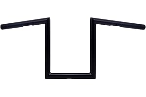 CELOMT 10'' Rise 1'' HandleBar Z Bar Fit Harley Street Bob Sportster Dyna Softail Black