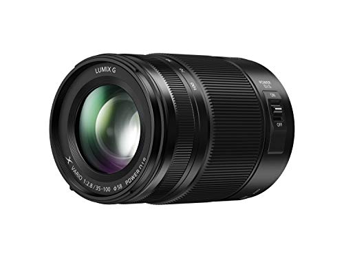Panasonic LUMIX H-HSA35100 II - Objetivo Tele Zoom para cámaras de montura M4/3 (Focal 35-100 mm, F2.8, tamaño filtro 58 mm, lentes asféricas, resistente agua/polvo/congelación, POWER O.I.S), negro