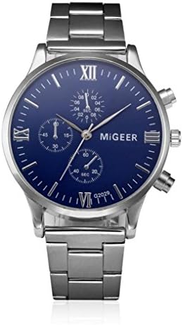 2018 New Fashion Man Wrist Watches, GreatestPAK Crystal Stainless Steel Analog Quartz Watch (A)