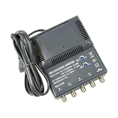 HDSAT AMPLIFICATEUR TNT Blinde 4 Sorties ampli d'intérieur antenne TV 220V