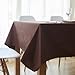 Produktbild DSAAA Einfachheit Moderne Farbe rechteckige Tischdecke aus Baumwolle dicke Tischdecke Tuch Braun 130 * 180cm