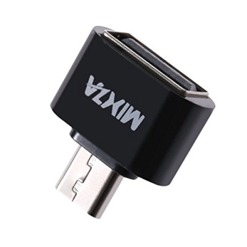 Micro USB Adapter, mixza Micro USB auf USB 2.0 Adapter – Micro USB männlich auf USB weiblich OTG adaptador- schwarz - 2