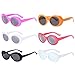 Produktbild FSMILING Retro Ovale Neon Farbige Schutzbrille Kurt Cobain Party Sonnenbrille(6-Mehrfarbig)