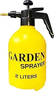 QUALITYZONE Garden Pump Pressure Sprayer,Lawn Sprinkler,Water Mister,Spray Bottle for Herbicides, Pesticides, Fertilizers, Plants Flowers (Yellow)(Pack of 1)