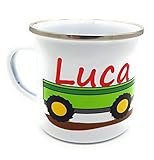 ✔ Hergestellt ist die Namenstasse aus Emaille Tasse. Charmante Unebenheiten machen diesen Becher einzigartig.