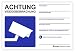 Produktbild DSGVO+BDSG Datenschutz-Schild Info-Aushang Video-Überwachung Schild 20x30cm