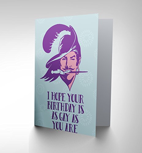 Wee Blue Coo Happy Birthday Gay Cavalier Macho Knife Wink Gift Sealed Greeting Card Plus Envelope Blank inside
