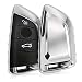 Produktbild kwmobile Autoschlüssel Hülle für BMW - TPU Schutzhülle Schlüsselhülle Cover für BMW 3-Tasten Smart Key Autoschlüssel Hochglanz Silber