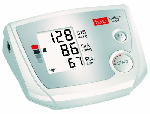 Preisvergleich Produktbild boso medicus control – Blutdruckmessgerät mit einem Speicher für 30 Messungen, großem Display und Arrhythmie-Erkennung – Inkl. Universal-Manschette (22–42cm)