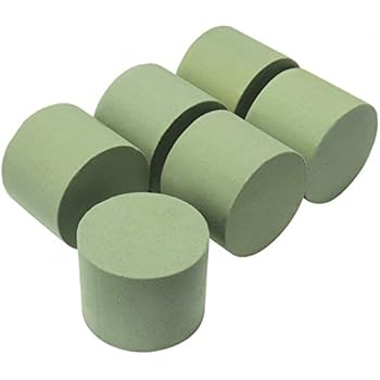 6 Stück Steckschaum Zylinder - Grüner Nasssteckschaum Für Frische & Künstliche Blumen