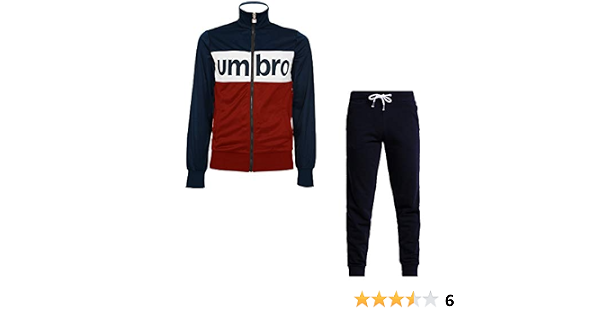 Umbro Tuta Uomo Full Zip in Felpa Art. 30058 (XL, Blu/Rosso) : Amazon.it:  Abbigliamento