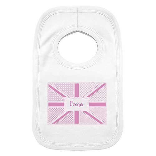 Pink Patchwork Union Jack 0-3 Months Baby Bib. This is a great product that can be personalised to your requirements ( please see main discription for full details ) Ideal gifts and presents for weddings, Christenings, Birthdays, Christmas etc...