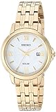Seiko Women's 'Ladies' Quartz Stainless Steel Dress Watch, Color:Gold-Toned (Model: SUT350)