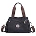 Produktbild FANGDADAN Umhängetaschen,Schultertasche,Frauen Canvas Retro Handtasche,Damen Mode Lässige Cross-Body Beutel,Weiblichen Messenger Bag Pendler Pauschalreisen Tote Schwarz