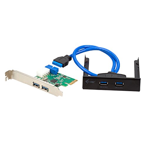 i-tec USB 3.0 Frontpanel Adapter Set PCI-E Karte USB 3.0 SuperSpeed 2x External+ 1x Internal 19pin + USB 3.0 2 Port HUB Frontpanel