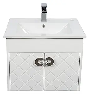 Dazzle Kitchen Modular BWR Plywood Vanity Washbasin Cabinet (White)