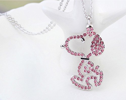 snoopy swarovski necklace