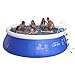 Produktbild Jilong Marin Blue Rundpool Set Ø 450x122 cm mit Becken Pumpe Leiter Abdeckplane Bodenplane, Quick-Up Swimming Pool Kinder und Familien Schwimmbecken Schwimmbad für Garten und Terasse