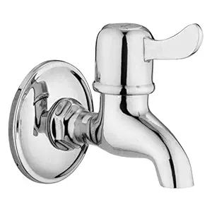 Mysis Magic Brass Bib Cock With Wall Flange (Chrome Finishing)