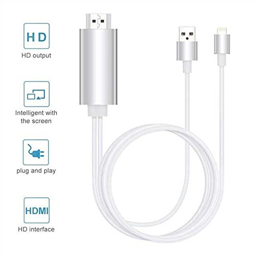 HDMI Câble, Hizek Câble HDMI Adaptateur 1080P Full HD 8 Pin vers HDMI/HDTV Blanc