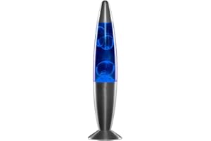 MODEZVOUS Lampe à Lave 35 cm, Lampe Magma Lave Applique, Lampe à lave, ampoule R39 de 25 W fournie, Câble avec interrupteur, Idée cadeau noël avec ampoule - Rouge, Bleu, Vet (BLEU)