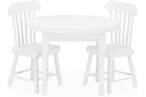 Odoria Miniature 1/12 Table et 2Pcs Chaise Meuble Accessoire Maison de Poupée