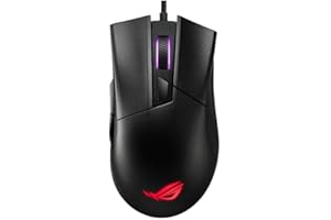 ASUS ROG Gladius II Core Mouse Gaming USB, Sensore Ottico da 6200 DPI, Design Ergonomico, Aura Sync RGB, Socket Switch Push-Fit, Switch Omron, Nero