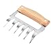 Produktbild Tempshop Grillkrallen aus Metall, mit Holzgriff, zum Zerkleinern und Ziehen. 115 x 110 x 25 mm Wood Color