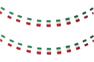 Italien flagga 40 st italiensk flagga, Italien girlang 11,4 m, Italien flaggor, nationell flagga europeiska flaggor 14 x 21 c