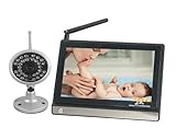 Sichere Babyphones Überwachung Baby Monitor 2,4 GHz WLAN 7.0" LCD Monitor mit Fernbedienung Digital Kamera Sicherheit System Integrierter IR-Beleuchtung für Nachtsicht (1 Kamera verpackt)