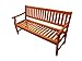Produktbild XXS® Gartenbank New Jersey, aus Akazie-Holz massiv, 3 Sitzer, 157 cm Breite, Holz-Bank für Balkon Garten Terrasse, Garten-Möbel aus Massivholz