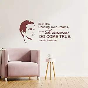 Masstone PVC Vinyl Sachin Tendulkar Motivational Quote Wall Sticker, 92x43 cm